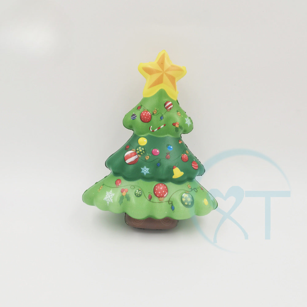 Santa Claus PU slow rebound figurine, foam ball, Christmas toy, snowman, and moose stress relief toy