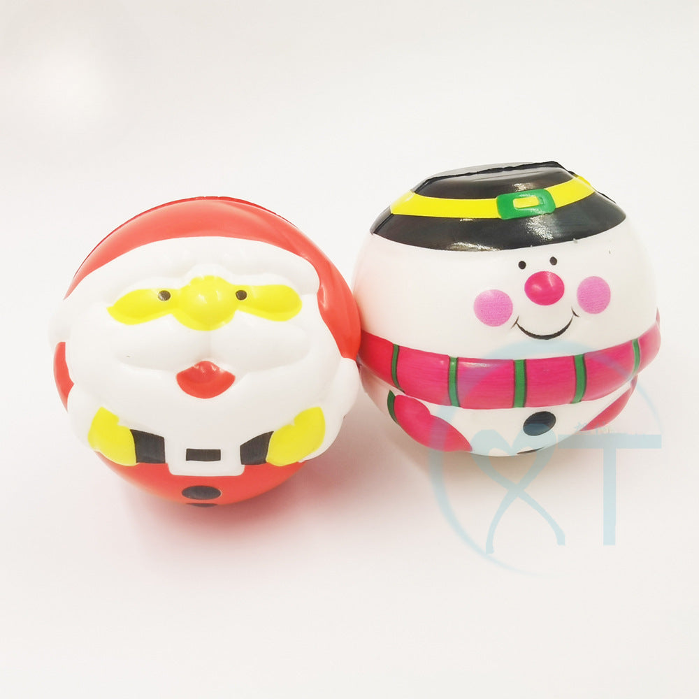 Santa Claus PU slow rebound figurine, foam ball, Christmas toy, snowman, and moose stress relief toy