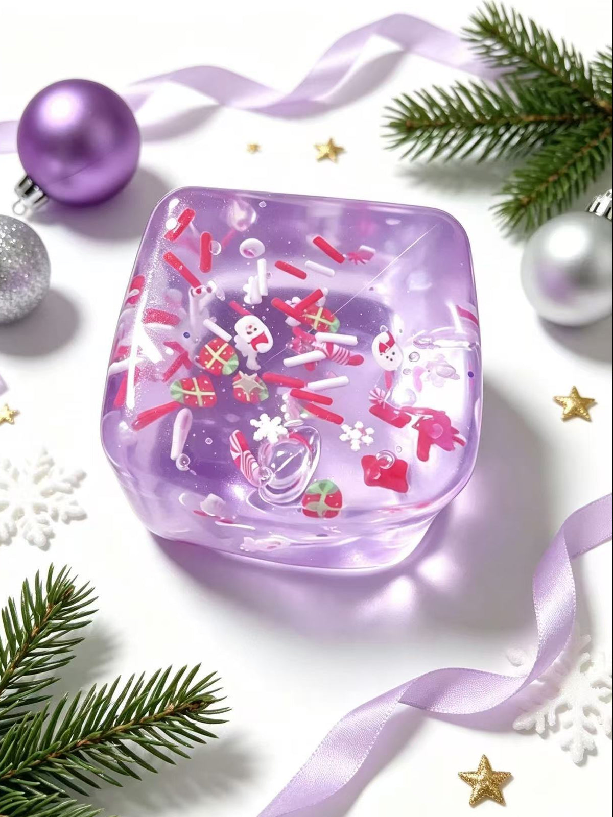 Festive Christmas Snow Globe Squishy stress relief toys