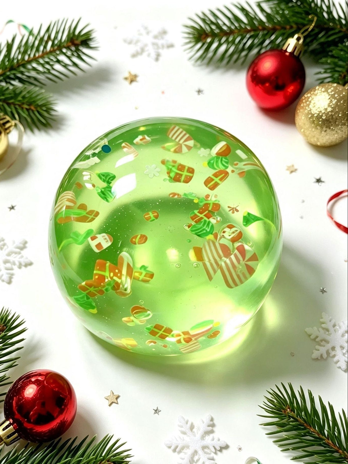 Festive Christmas Snow Globe Squishy stress relief toys