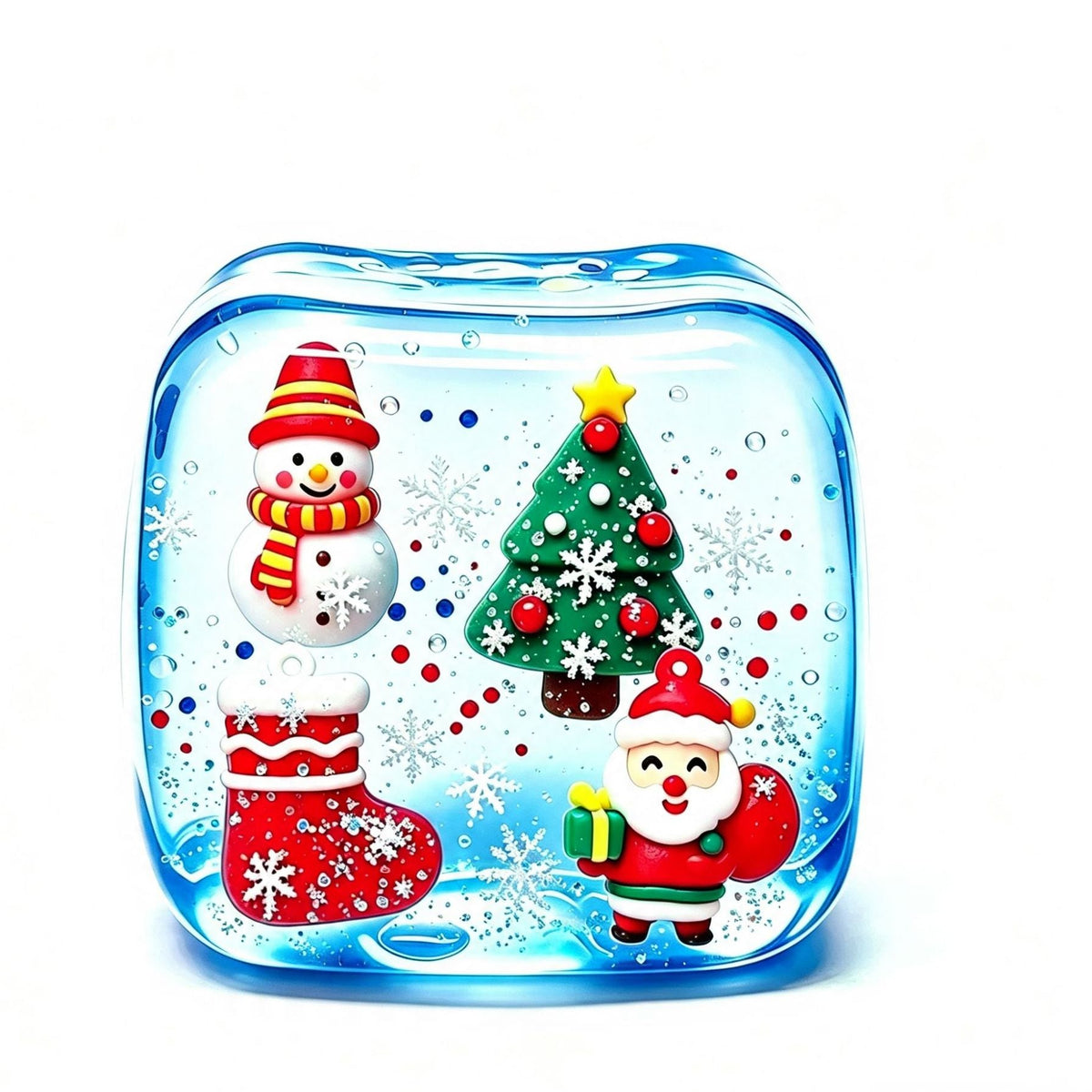 Festive Christmas Snow Globe Squishy stress relief toys