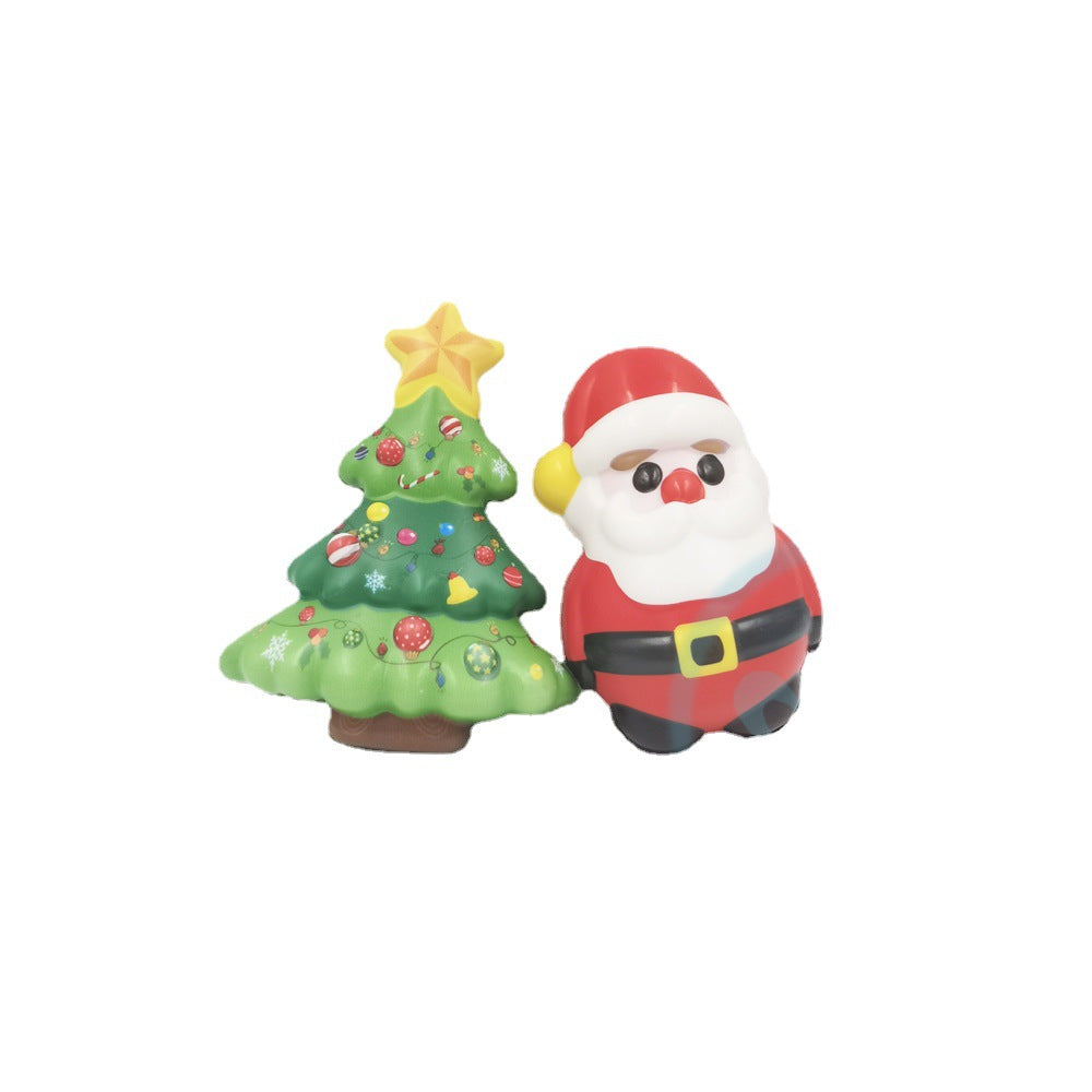 Santa Claus PU slow rebound figurine, foam ball, Christmas toy, snowman, and moose stress relief toy