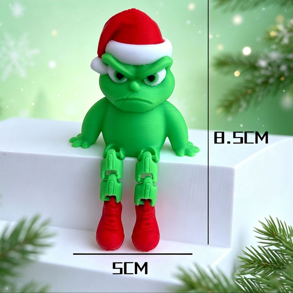 Creative Sitting Christmas Figurines – 3D Printed Holiday Toy Ornaments for Decoration
