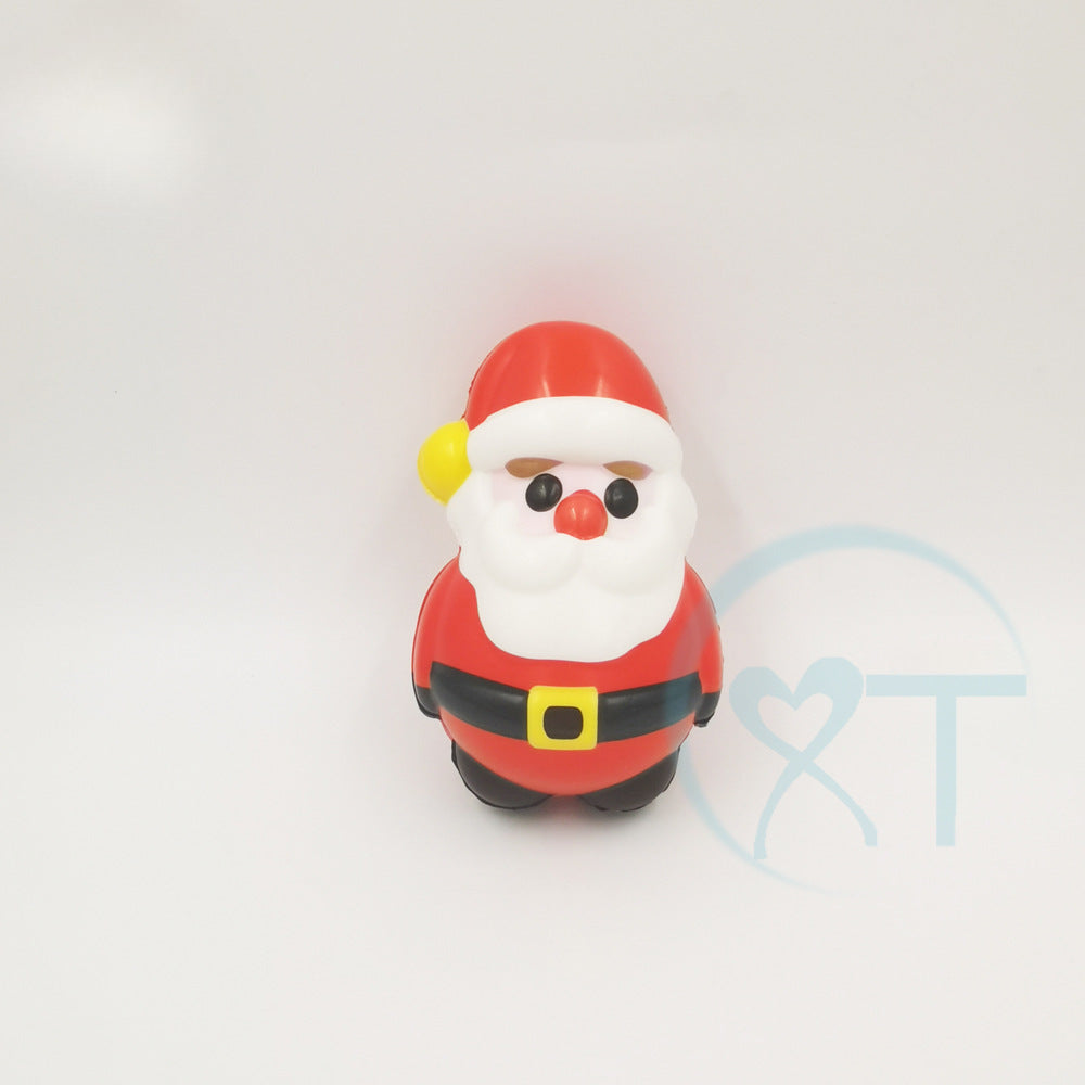Santa Claus PU slow rebound figurine, foam ball, Christmas toy, snowman, and moose stress relief toy