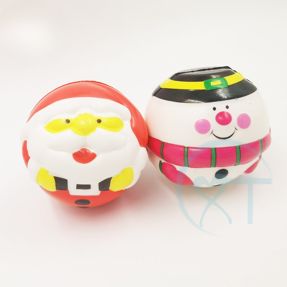 Santa Claus PU slow rebound figurine, foam ball, Christmas toy, snowman, and moose stress relief toy