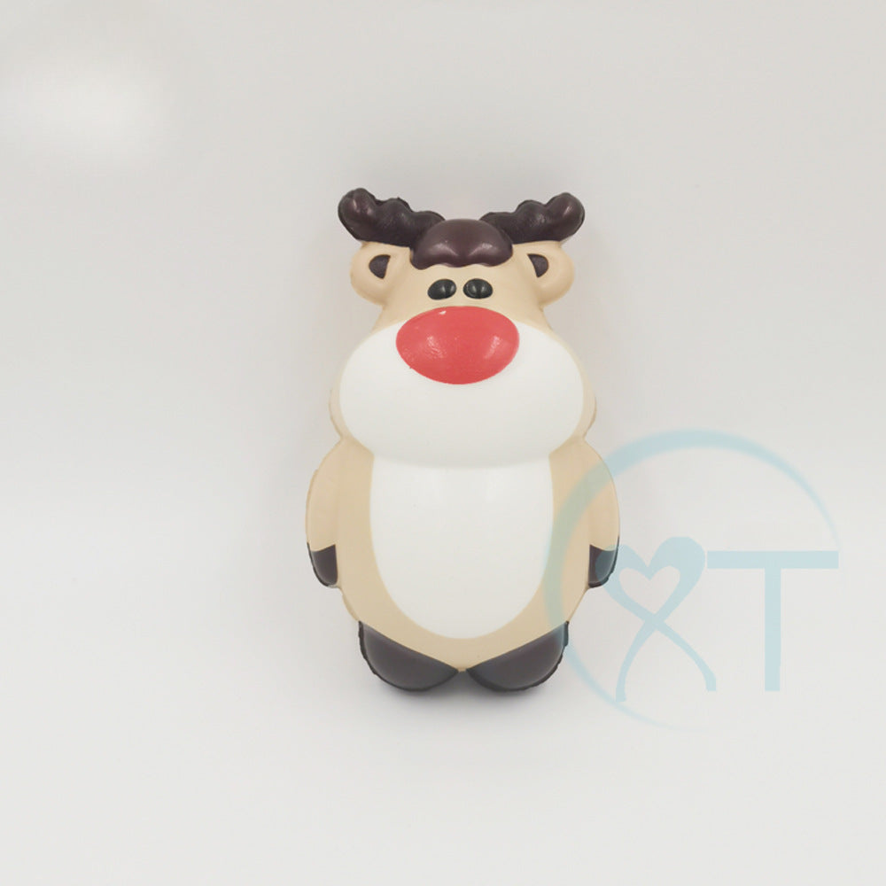 Santa Claus PU slow rebound figurine, foam ball, Christmas toy, snowman, and moose stress relief toy
