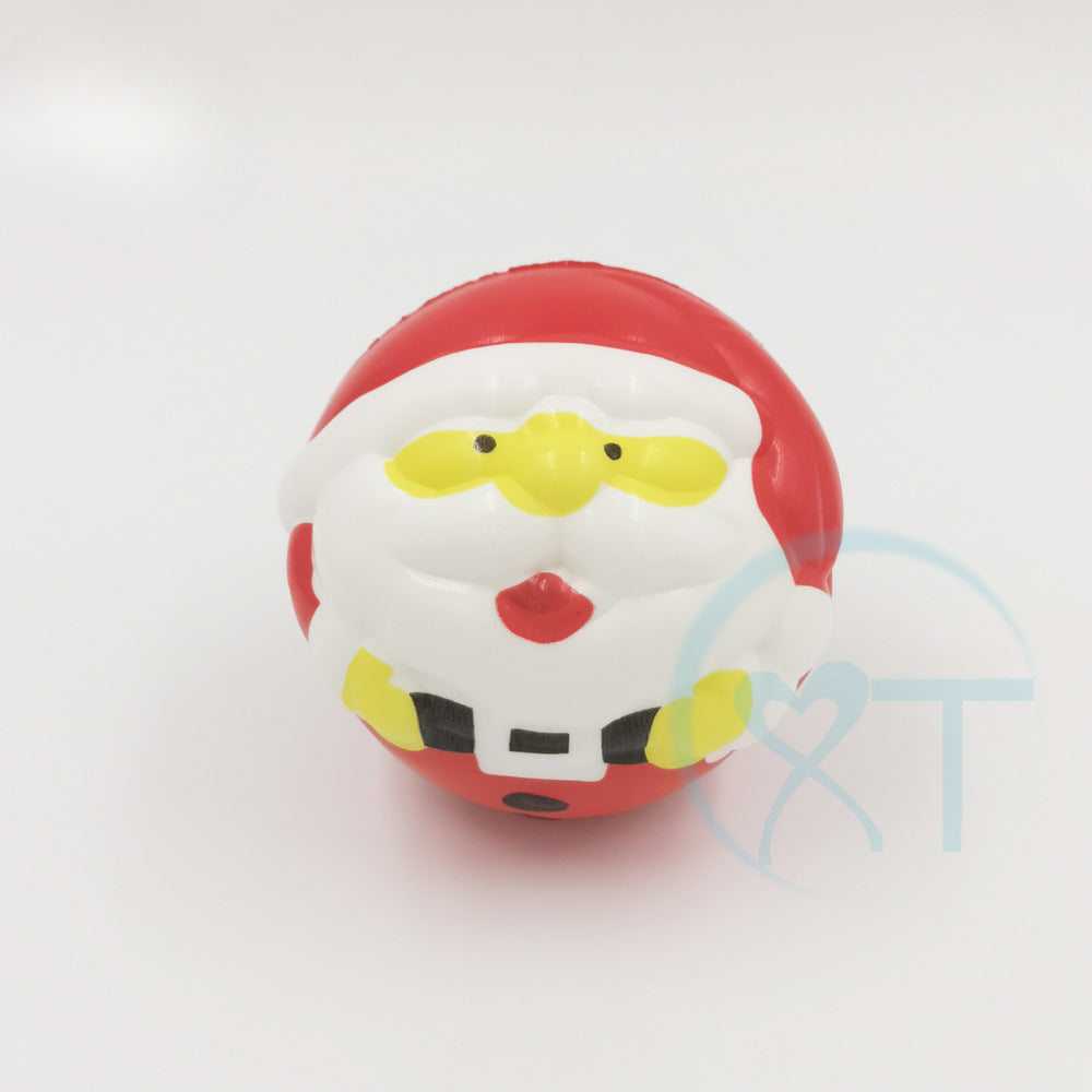Santa Claus PU slow rebound figurine, foam ball, Christmas toy, snowman, and moose stress relief toy
