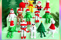 Creative Sitting Christmas Figurines – 3D Printed Holiday Toy Ornaments for Decoration