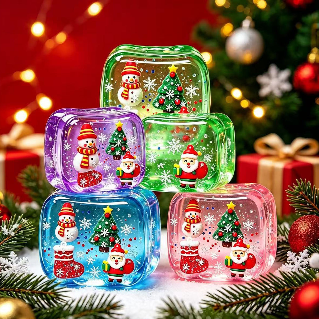 Festive Christmas Snow Globe Squishy stress relief toys