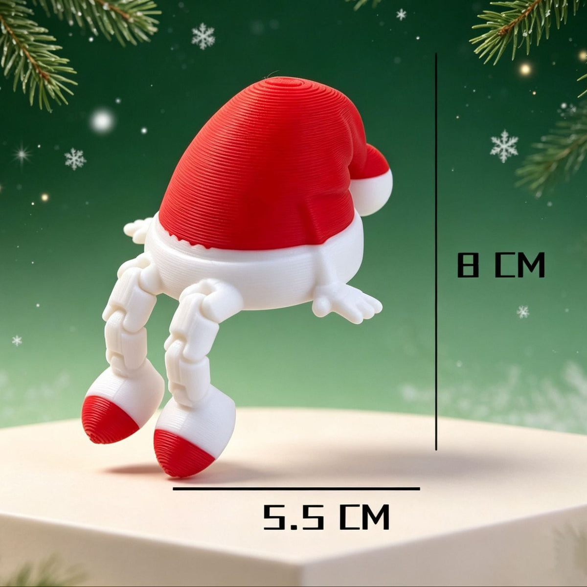 Creative Sitting Christmas Figurines – 3D Printed Holiday Toy Ornaments for Decoration