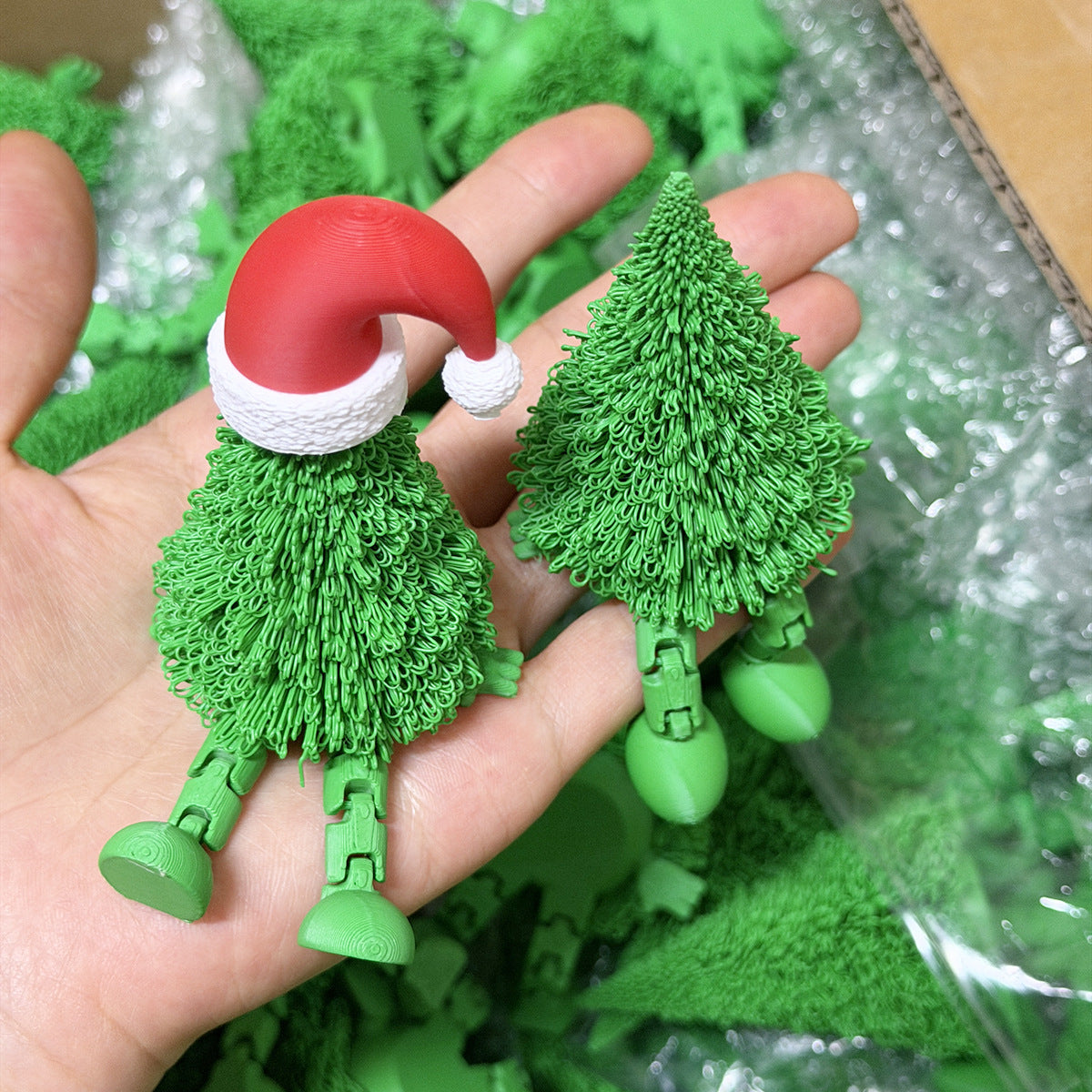 Creative Sitting Christmas Figurines – 3D Printed Holiday Toy Ornaments for Decoration