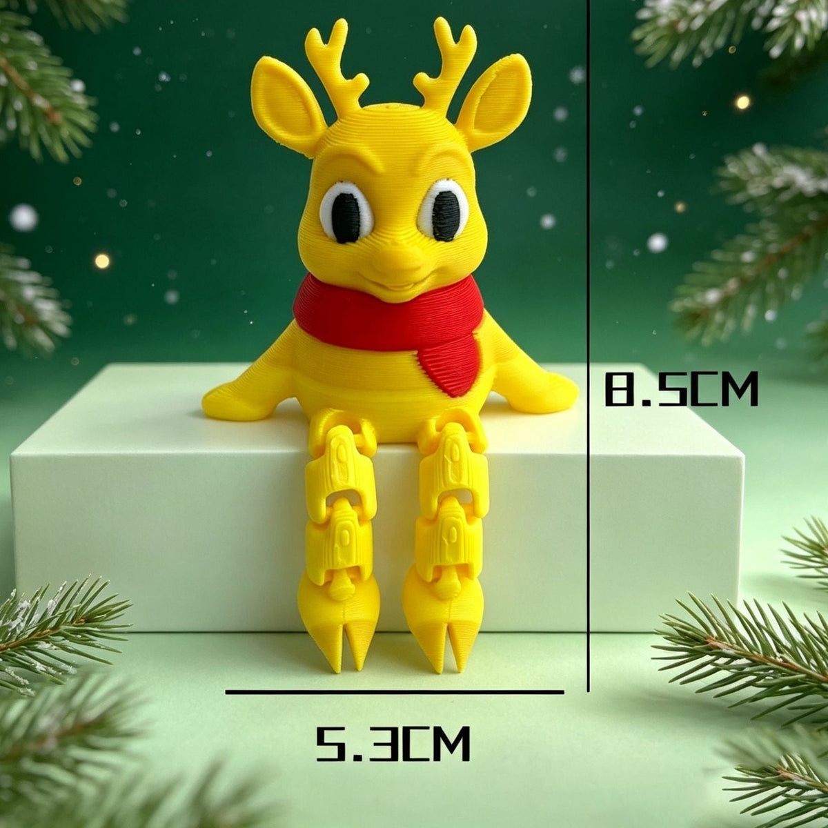 Creative Sitting Christmas Figurines – 3D Printed Holiday Toy Ornaments for Decoration
