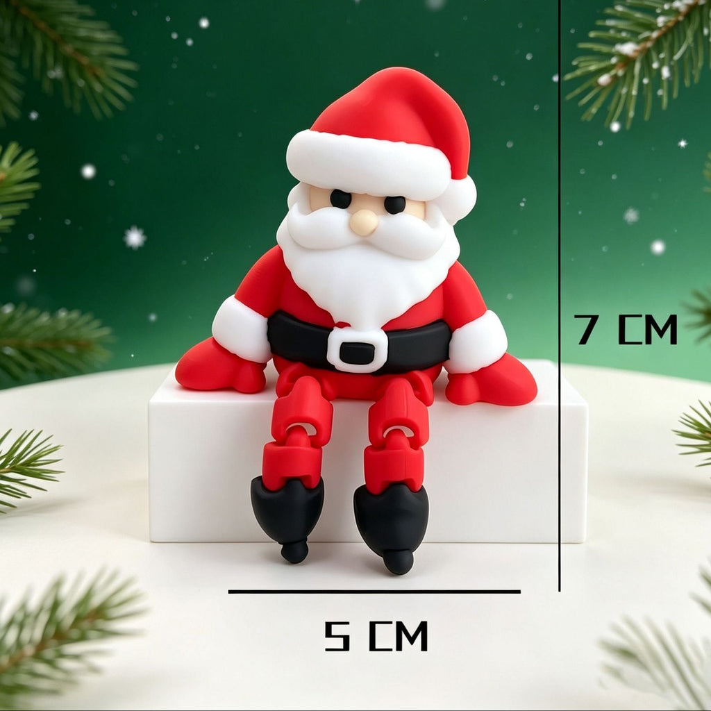 Creative Sitting Christmas Figurines – 3D Printed Holiday Toy Ornaments for Decoration