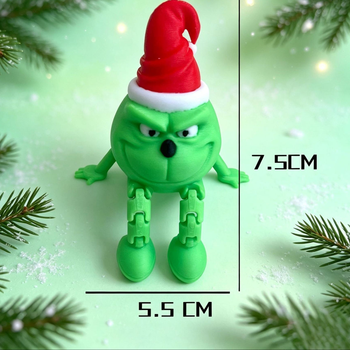 Creative Sitting Christmas Figurines – 3D Printed Holiday Toy Ornaments for Decoration